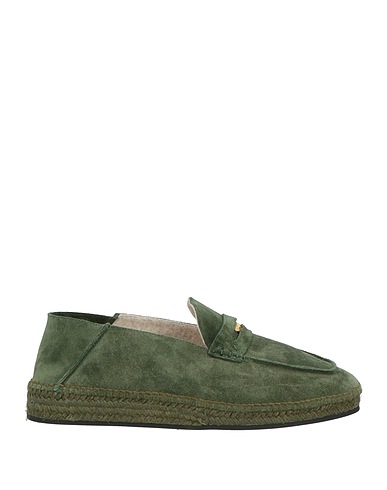 BALLY Loafers Green Leather