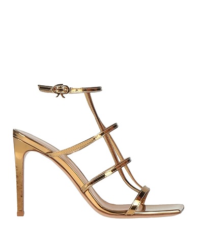 GIANVITO ROSSI Sandals Gold Leather