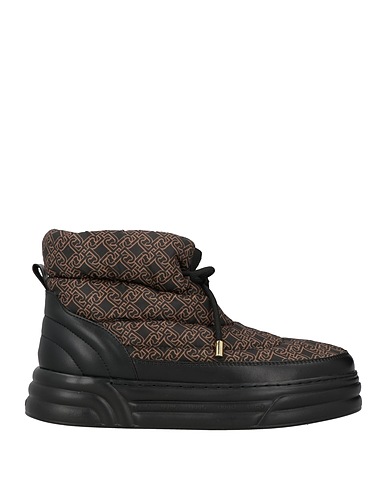 LIU •JO Ankle boot Dark brown Textile fibers, Rubber