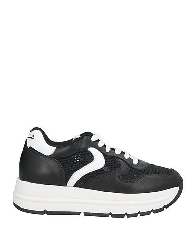 VOILE BLANCHE Sneakers Black Calfskin, Textile fibers