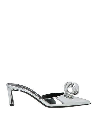 SERGIO ROSSI Mules and clogs Silver Leather