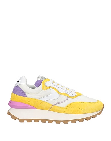 VOILE BLANCHE Sneakers QWARK Yellow Leather, Nylon