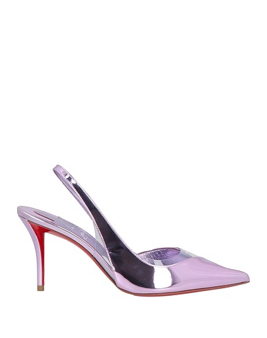 CHRISTIAN LOUBOUTIN Pumps Lila Leder, PVC - Polyvinylchlorid