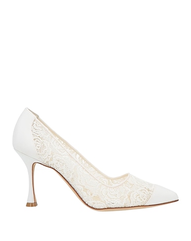 MANOLO BLAHNIK Court White Textile fibres