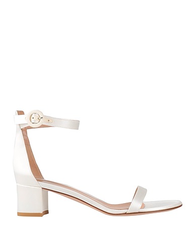GIANVITO ROSSI Sandals White Textile fibers