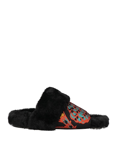 LA DOUBLE J Sandals Black Textile fibers