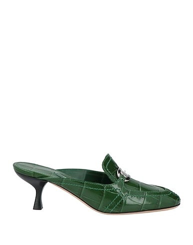 FERRAGAMO Mules and clogs Green Calfskin