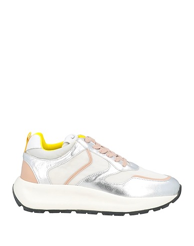 VOILE BLANCHE Sneakers White Leather, Textile fibers