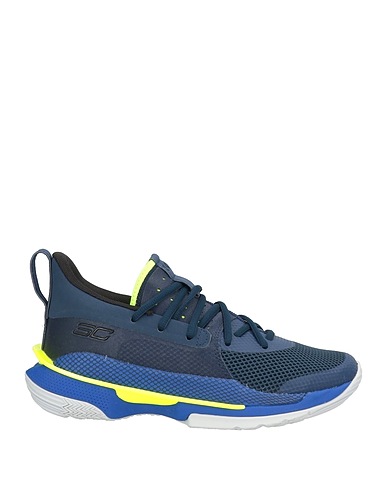 UNDER ARMOUR CURRY Sneakers Ναυτικό μπλε Δέρμα, Άλλες ίνες