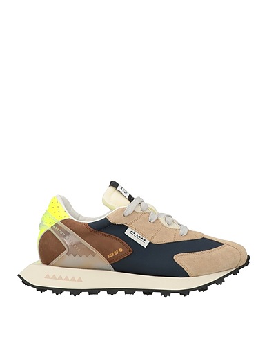 RUN OF Sneakers Sabbia Pelle, Fibre tessili
