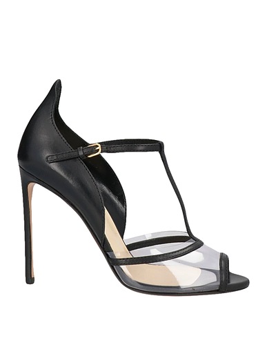 FRANCESCO RUSSO Court Black Leather, PVC - Polyvinyl chloride
