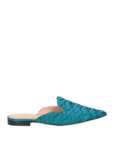 ALBERTA FERRETTI Mules and clogs Turquoise Textile fibers