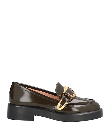 ALBERTA FERRETTI Mocasín Verde oscuro Cuero