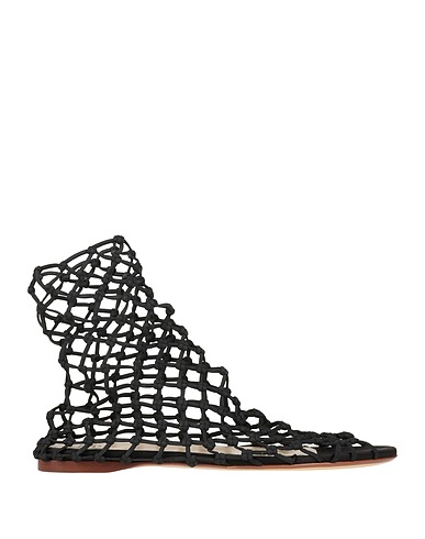 FRANCESCO RUSSO Sandalen Schwarz Gewebefasern