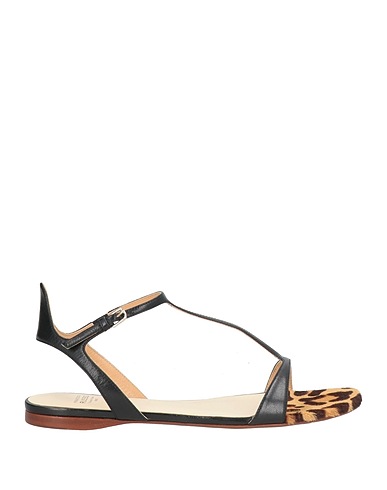 FRANCESCO RUSSO Sandals Black Leather