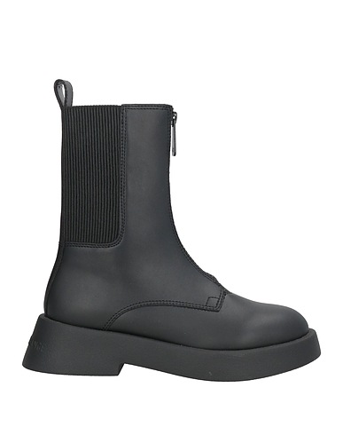 ARMANI EXCHANGE Ankle boot Black Leather, Textile fibres