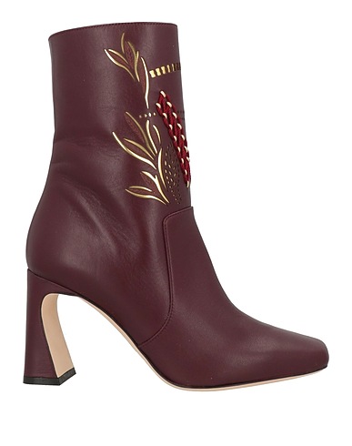 ALBERTA FERRETTI Ankle boot Burgundy Leather