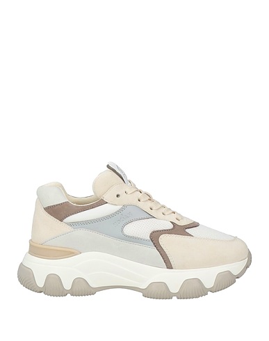 HOGAN Sneakers Cream Leather, Textile fibres