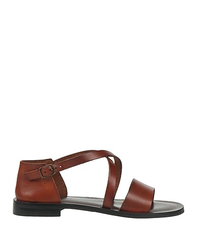 THE SANDALS FACTORY Sandals Brown Leather