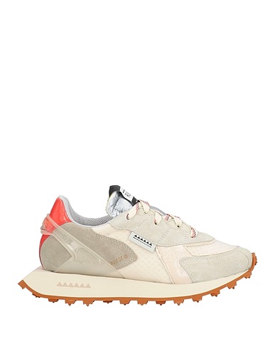 RUN OF Sneakers Gris perla Cuero, Fibras textiles