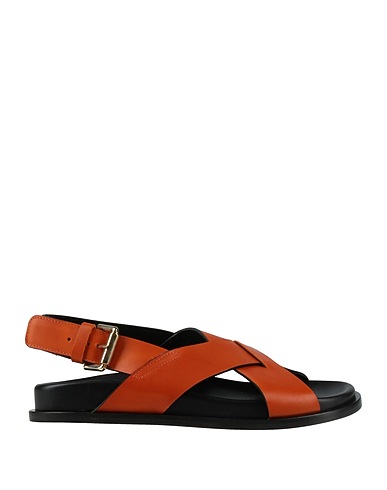 GUGLIELMO ROTTA Sandals Orange Leather
