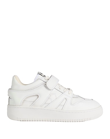 ISABEL MARANT Sneakers White Leather, Textile fibers