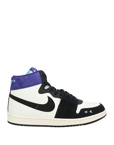 NIKE Sneakers Schwarz Leder, Andere Fasern