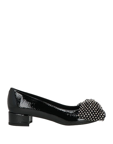 DIVINE FOLLIE Pump Black Textile fibers