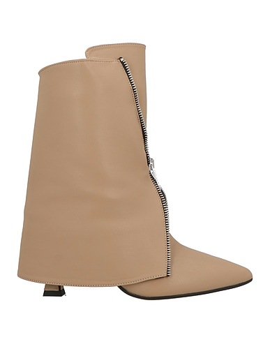DIVINE FOLLIE Ankle boot Light brown Textile fibers