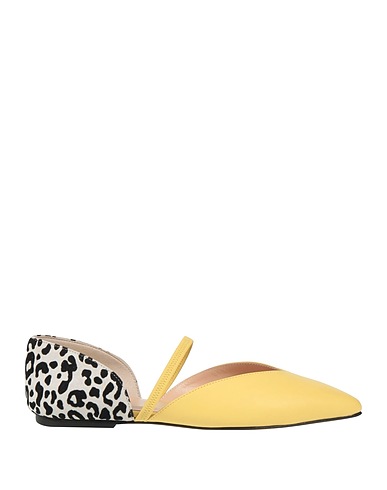 DETAIL Ballet flats Yellow Leather