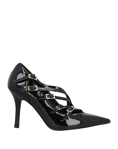 DIVINE FOLLIE Pump Black Textile fibers