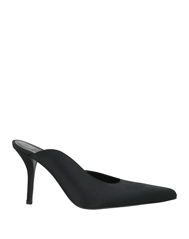 GIA BORGHINI Mules and clogs Black Textile fibers