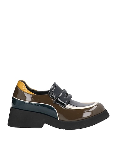NOA HARMON Loafers Khaki Textile fibres