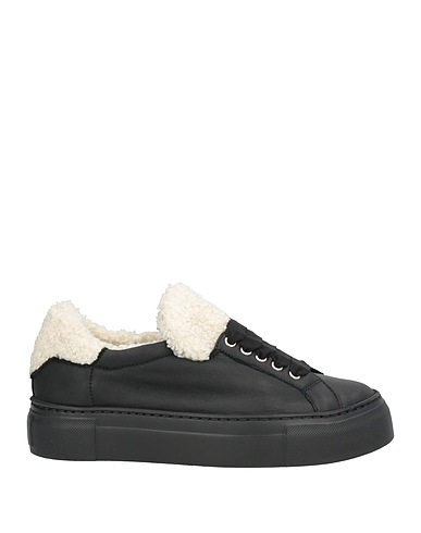 AGL Sneakers Black Leather, Textile fibers