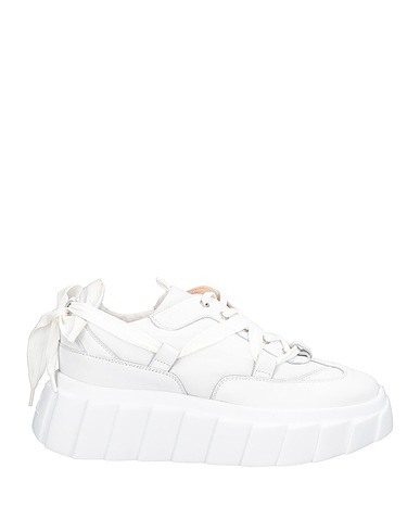 AGL Sneakers White Leather, Textile fibers