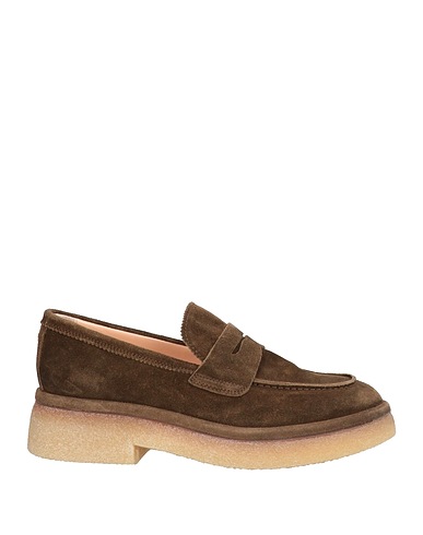 AGL Loafers Dark green Leather