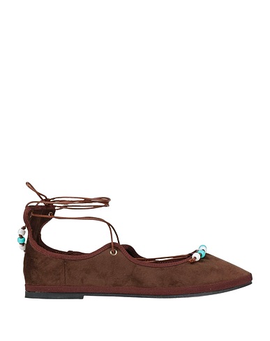 ILIO SMERALDO Ballet flats Chocolate brown Textile fibres