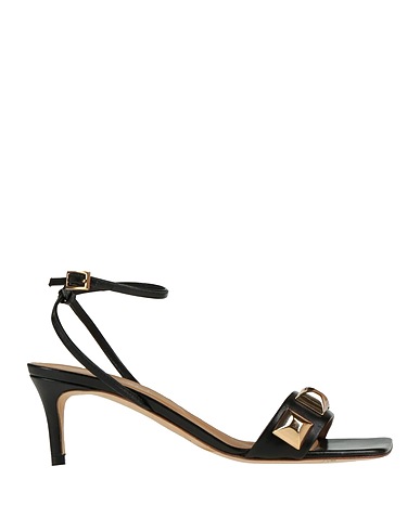 TWINSET Sandals Black Leather