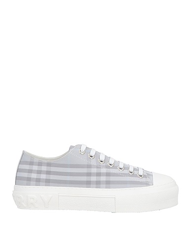 BURBERRY Sneakers Gris clair 99% Coton, 1% Cuir de veau