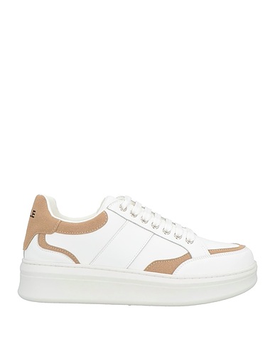 GAëLLE Paris Sneakers White Leather, Textile fibers