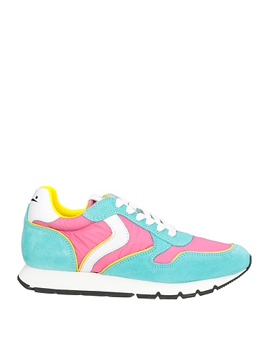 VOILE BLANCHE Sneakers Turquoise Leather, Textile fibres