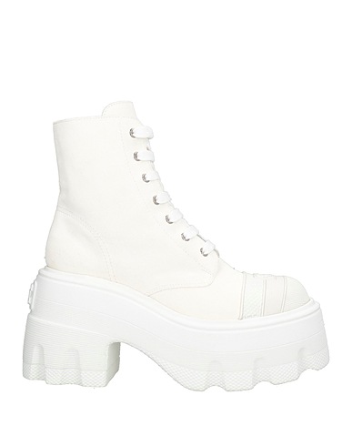 CASADEI Ankle boot White Leather, Rubber