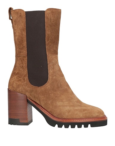 BRUNO PREMI Ankle boot Taupe Leather, Textile fibres