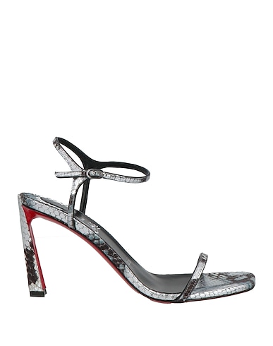 CHRISTIAN LOUBOUTIN Sandals Silver Calfskin
