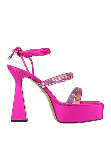 MACH & MACH Sandals Fuchsia Textile fibers