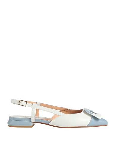 CAFèNOIR Ballerine Bianco Pelle, Fibre tessili