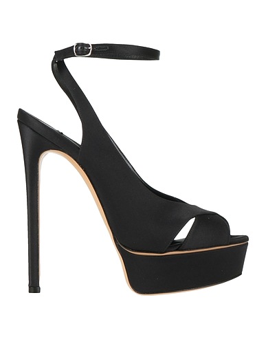 CASADEI Sandals Black Textile fibers