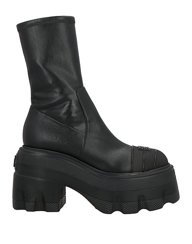 CASADEI Ankle boot Black Leather, Rubber
