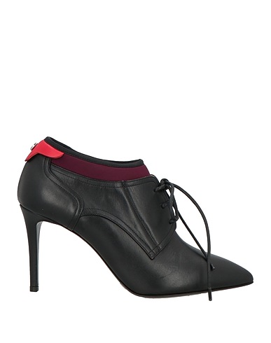 POLLINI Laced shoes Black Leather