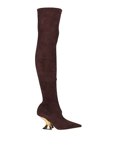 CASADEI Boots Dark brown Textile fibers